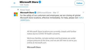 Due to the Coronavirus crisis Microsoft is closing its retail outlets