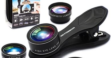 SHUTTERMOON UPGRADED Phone Camera Lens Kit for iPhone 11/Xs/R/X/8/7/6s/Smartphones/Pixel/Samsung/Android Phones Camera. 2xTele Lens Zoom Lens+Fisheye Lens+Super Wide Angle Lens&Macro Lens+CPL (5 in 1)