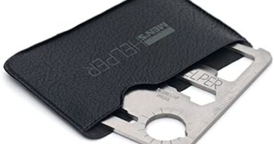 BELURSUS 11-Tools-in-1 / Multipurpose Silver Beer Bottle Opener/Portable Wallet Pocket Size/Gifts for Men (1-Pack)
