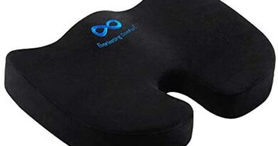 Everlasting Comfort Seat Cushion for Office Chair - Tailbone Cushion - Coccyx Cushion - Sciatica Pillow for Sitting (Black)