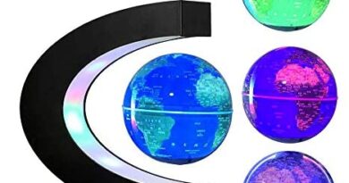 FUZADEL Multi-Color Changing Levitating Globe Magnetic Levitation Floating Globe World Map Educational Gifts for Teens / Adult / Seniors Home / Office Desk Decoration Ornament