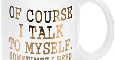 Funny Coffee Mug Of Course I Talk To Myself Sometimes I Need Expert Advice Novelty Gift for Coworker Friends Boss Christmas Thanksgiving Gifts for Men Women Printing with Gold 11Oz