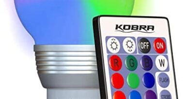 KOBRA LED Bulb Color Changing Light Bulb with Remote Control 16 Different Color Choices Smooth, Flash or Strobe Mode- Premium Quality & Energy Saving Retro LED Lamp