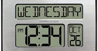 La Crosse Technology 513-1419-INT Atomic Full Calendar Clock with Extra Large Digits - Perfect Gift for the Elderly