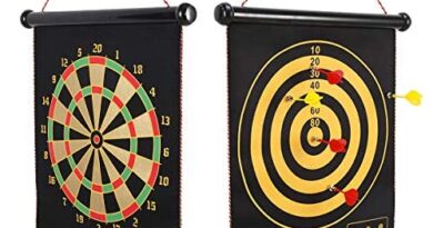 Mixi Magnetic Dart Board for Kids, Outdoor Toys Kids Games Double Sided Dart Board Games Set for Boys with 10 Darts, Best Toys Gifts for Teenage Boys Girls Age 5 6 7 8 9 10 11 12 13 14 15 16 Years