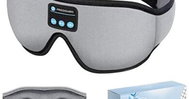 Sleep Headphones Bluetooth Eye Mask, 20-28 Adjustable FREGENBO Music 3D Sleep Mask 2020 Upgraded, Wireless Sleeping Headphones for Side Sleepers, HandsFree for Meditation Insomnia Airplane (Grey)