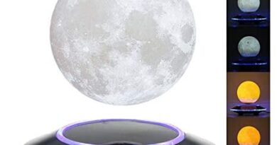 VGAzer Magnetic Levitating Moon Lamp Night Light Floating and Spinning in Air Freely with Gradually Changing LED Lights Between Yellow and White for Home,Office Decor,Unique Holiday Gifts,Night Light