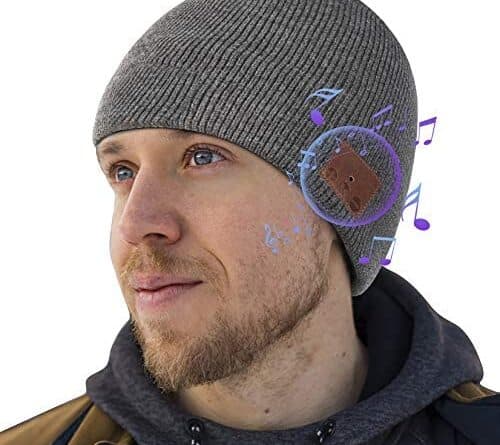 Upgraded Bluetooth Beanie,Winter Hat for Men Women,DEEGO Wireless Headphones V5.0 Music Hat Knit Cap with Stereo Speaker Microphone,Unique Christmas Birthday Tech Gifts for Men Women Teen Boy Girl